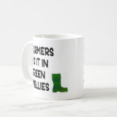 Tasse - Bauer tun es in Grünen Weltläufern (Vorderseite Links)
