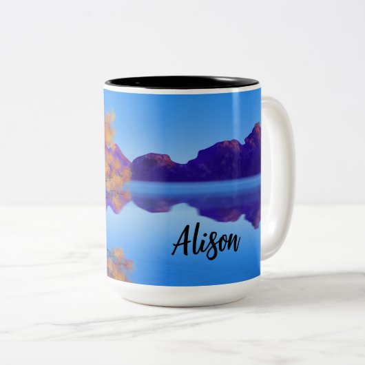 Tasse "Baum am blauen See" (VorderseiteRechts)