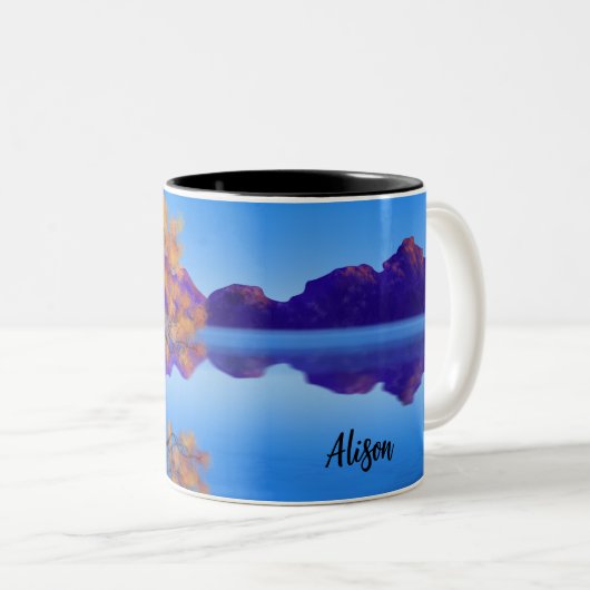 Tasse "Baum am blauen See" (VorderseiteRechts)