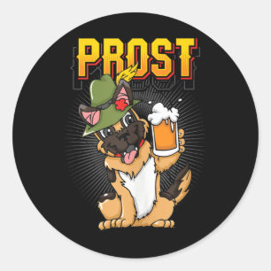 Tasse Bavaria Prost Runder Aufkleber