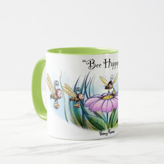 Tasse "Bee Happy" (Vorderseite Links)