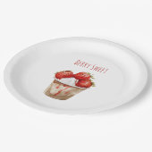 Tasse Beerensüße Erdbeeren Pappteller (Schrägansicht)
