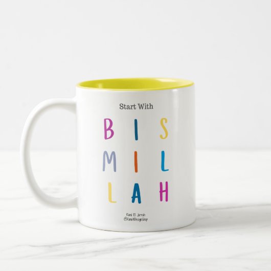 Tasse - Beginnen Sie mit Bismillah - 11 oz (Links)