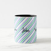 Tasse Behalte ihn Handsome Green Lila Stripe (Mittel)