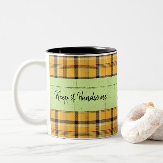 Tasse Behalten Handsome Kariert (Mit Donut)