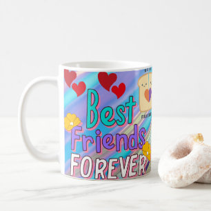 Tasse 'Beste Freunde für immer' mit süßen Cartoon-