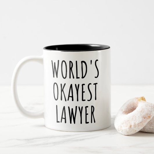 Tasse 'Bester Anwalt der Welt' Lustiges Geschenk f (Mit Donut)