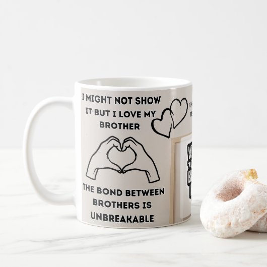 Tasse "Bester Bruder überhaupt" mit herzlicher Lie (Mit Donut)