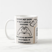 Tasse "Bester Bruder überhaupt" mit herzlicher Lie (Links)