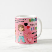 Tasse "Bester Bruder überhaupt" mit herzlicher Lie (VorderseiteRechts)