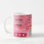 Tasse "Bester Bruder überhaupt" mit herzlicher Lie (Links)
