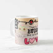 Tasse "Bester Bruder überhaupt" mit herzlicher Lie (Vorderseite Links)
