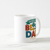 Tasse 'Bester Vater der Welt' | Retro-Geschenk zum (VorderseiteRechts)