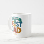 Tasse 'Bester Vater der Welt' | Retro-Geschenk zum (Vorderseite Links)