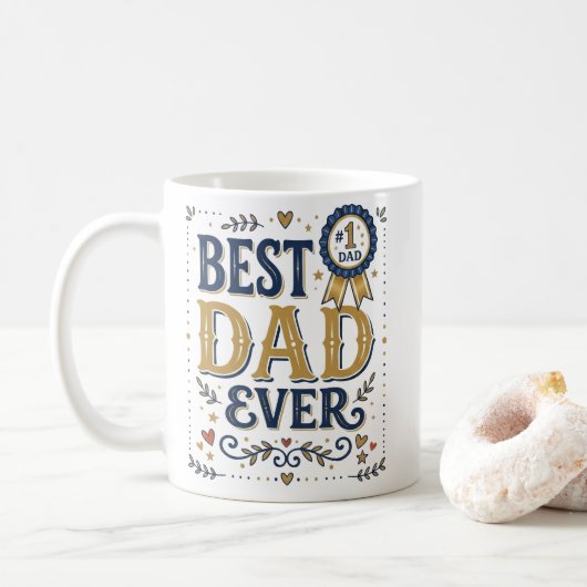 Tasse 'Bester Vater überhaupt' - Vatertagsgeschenk (Mit Donut)