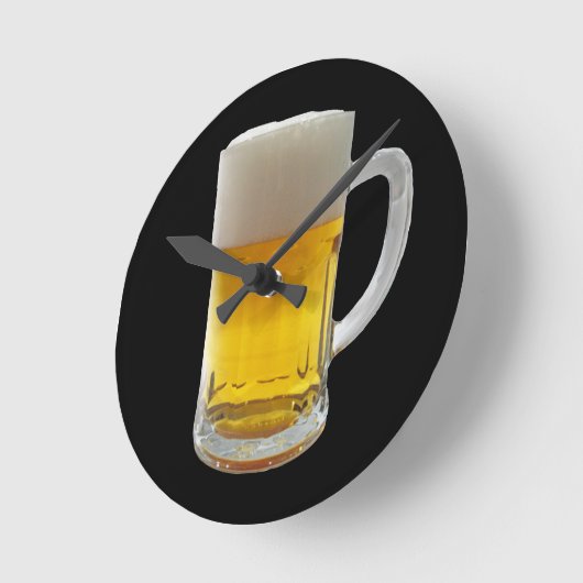 Tasse Bier Runde Wanduhr (Winkel)