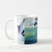 Tasse Bild mit drei Delphinen (Links)