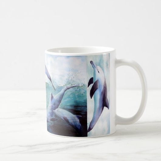 Tasse Bild mit drei Delphinen (Rechts)