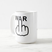Tasse Bird Drehe Krieg ist schrecklich (Vorderseite Links)