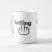 Tasse Bird Drehend Surfing Gedreht (Vorderseite Links)