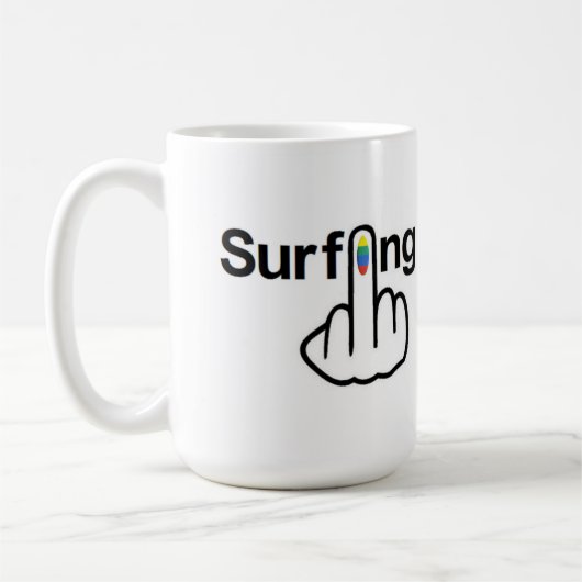 Tasse Bird Drehend Surfing Gedreht (Links)