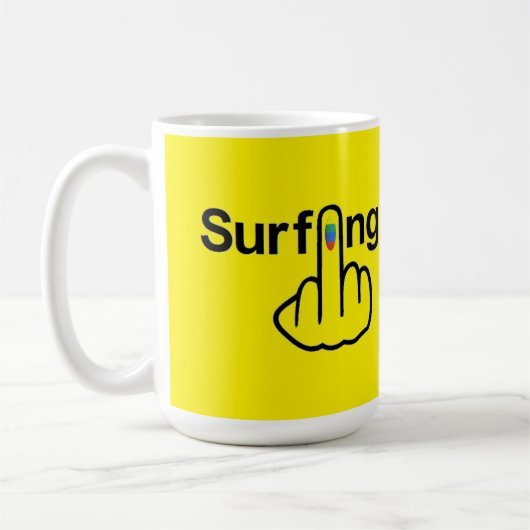 Tasse Bird Drehend Surfing Gedreht (Links)
