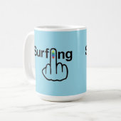 Tasse Bird Drehend Surfing Gedreht (Vorderseite Links)