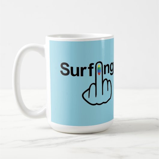 Tasse Bird Drehend Surfing Gedreht (Links)