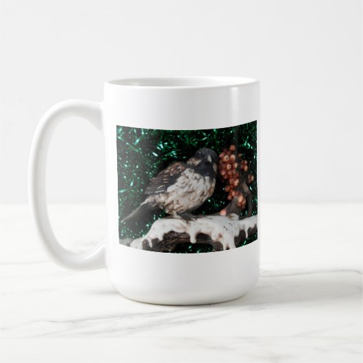 Tasse Bird Winter Szene (Links)