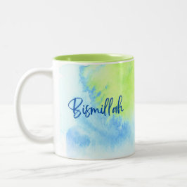 Tasse - Bismillah, grüne Farben - 11 oz