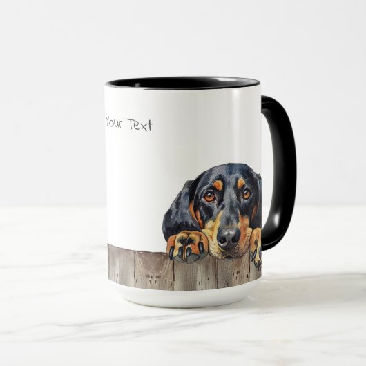 Tasse "Black and Tan Coonhound Dog" (VorderseiteRechts)