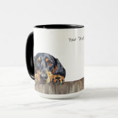 Tasse "Black and Tan Coonhound Dog" (Vorderseite Links)