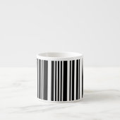 Tasse "Black Barcode Lines Espresso" (Vorderseite)