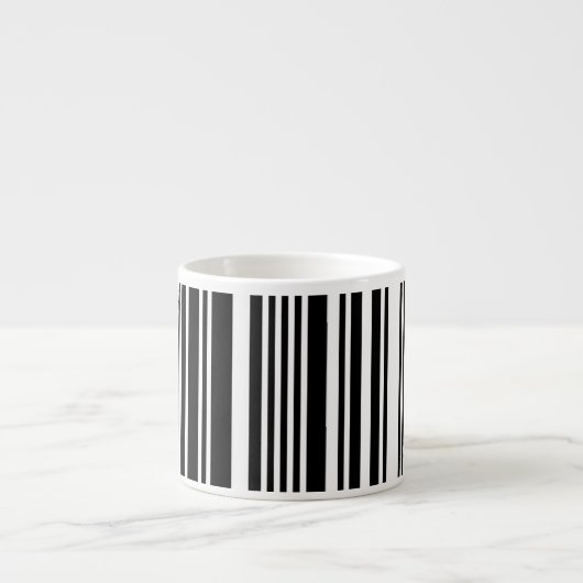 Tasse "Black Barcode Lines Espresso" (Vorderseite)