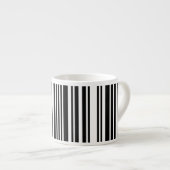 Tasse "Black Barcode Lines Espresso" (Vorderseite Rechts)