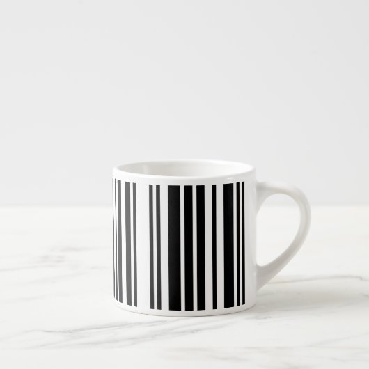Tasse "Black Barcode Lines Espresso" (Rechts)