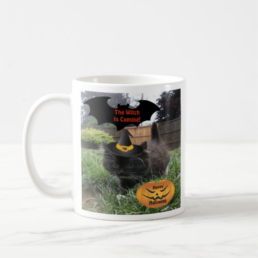 Tasse Black Cat die Hexe kommt (Links)