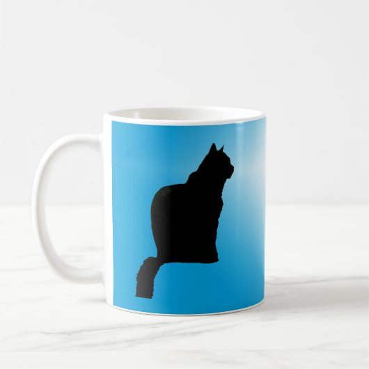 Tasse - Black Cat Silhouette und Star (Links)
