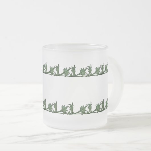 Tasse - Blätter aus grünem Eisen (VorderseiteRechts)