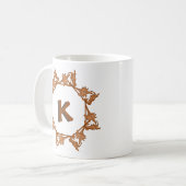 Tasse - Blätter im Kreis mit dem ersten (Vorderseite Links)