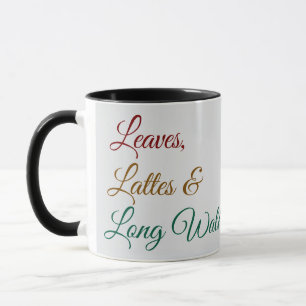 Tasse Blätter, Latten und lange Spaziergänge