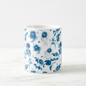 Tasse-Blau-Blume Kaffeetasse (Mittel)