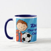 Tasse Blau des Fußballhelden (Links)
