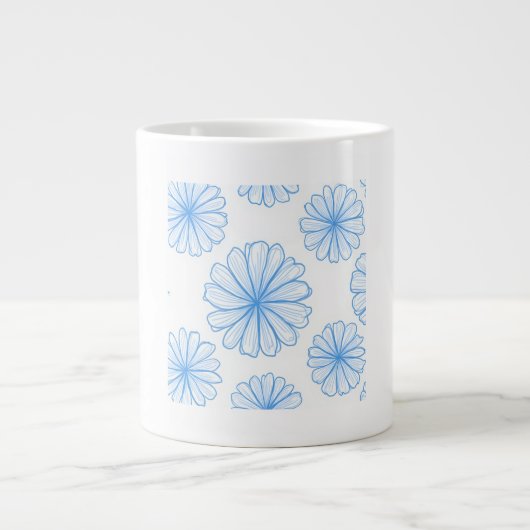 Tasse blaue Blume (Vorderseite)