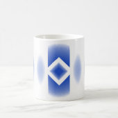 Tasse - Blaue Diamanten und Ovalen (Mittel)