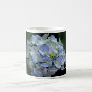 Tasse-Blaue Hydrangea-Blumen Kaffeetasse