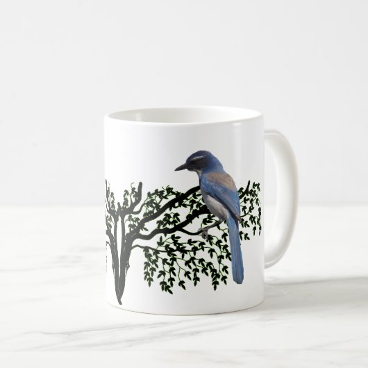 Tasse - Blaue Jay in Zweigstellen (VorderseiteRechts)