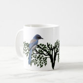 Tasse - Blaue Jay in Zweigstellen (Vorderseite Links)