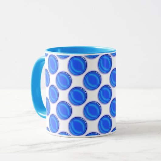 Tasse - Blaue Punkte (Vorderseite Links)