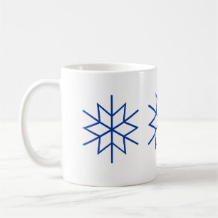 Tasse - Blaue Schneeflocken